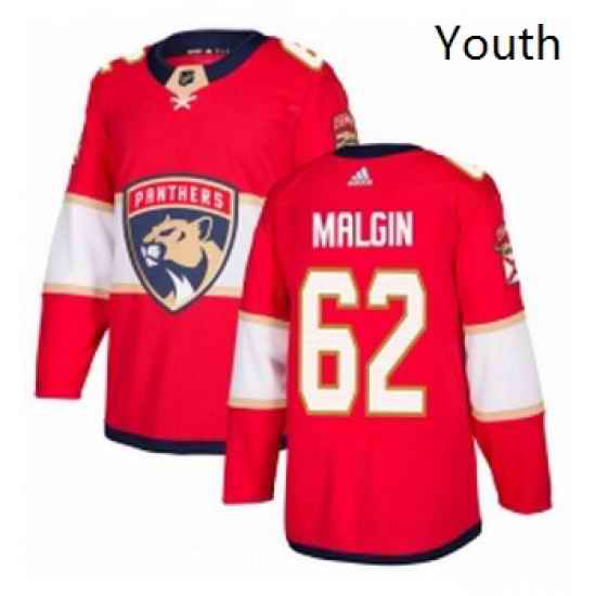 Youth Adidas Florida Panthers 62 Denis Malgin Premier Red Home NHL Jersey